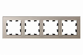 Рамка для розеток и выключателей 4 поста Atlasdesign Nature стекло шампань ATN320504 Systeme Electric Рамка для розеток и выключателей 4 поста Atlasdesign Nature стекло шампань ATN320504 Systeme Electric