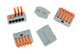 Клемма рычажковая, СМК 222-415, 0.08-4мм², серая, 20 шт., 26747 8, duwi Клемма рычажковая, СМК 222-415, 0.08-4мм², серая, 20 шт., 26747 8, duwi