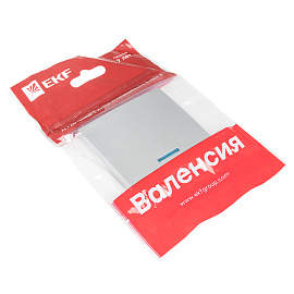Лицевая панель для выключателя одноклавишного Валенсия с индикацией 10А сталь ESV10-L-121-30 EKF PROxima Лицевая панель для выключателя одноклавишного Валенсия с индикацией 10А сталь ESV10-L-121-30 EKF PROxima