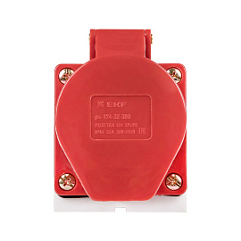 Розетка кабельная силовая стационарная наружная 124 3Р+РЕ 32А 380В IP44 (ps-124-32-380) EKF Розетка кабельная силовая стационарная наружная 124 3Р+РЕ 32А 380В IP44 (ps-124-32-380) EKF