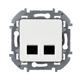 Розетка RJ45 двойная компьютерная INSPIRIA  категория 5e UTP белый 673835 Legrand Розетка RJ45 двойная компьютерная INSPIRIA  категория 5e UTP белый 673835 Legrand