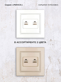 Розетка RJ45+RJ11 компьютерная+телефонная Минск скрытой установки в сборе белый ERK00-135-10 EKF Розетка RJ45+RJ11 компьютерная+телефонная Минск скрытой установки в сборе белый ERK00-135-10 EKF