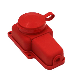 Колодка каучуковая с/з 1 гнездо с крышкой, красная,16А, IP44, 2Р+Е, 3680Вт, 27464 3 Duwi Колодка каучуковая с/з 1 гнездо с крышкой, красная,16А, IP44, 2Р+Е, 3680Вт, 27464 3 Duwi
