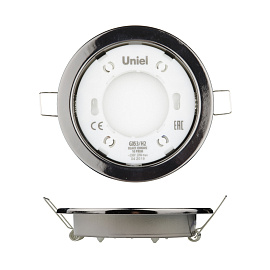 Светильник ультратонкий встраиваемый. Корпус черный хром. . GX53/H2 BLACK CHROME 10 PROM IP20 UL-00005055 TM Uniel Светильник ультратонкий встраиваемый. Корпус черный хром. . GX53/H2 BLACK CHROME 10 PROM IP20 UL-00005055 TM Uniel