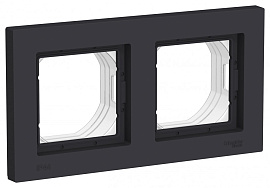 Рамка для розеток и выключателей 2 поста Atlasdesign Aqua IP44 карбон ATN441002 Systeme Electric Рамка для розеток и выключателей 2 поста Atlasdesign Aqua IP44 карбон ATN441002 Systeme Electric