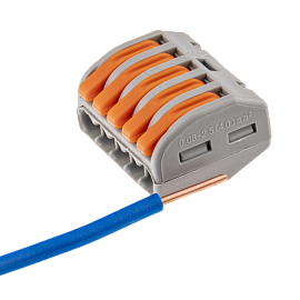 Клемма рычажковая, СМК 222-415, 0.08-4мм², серая, 20 шт., 26747 8, duwi Клемма рычажковая, СМК 222-415, 0.08-4мм², серая, 20 шт., 26747 8, duwi