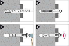 Анкер клиновой М 8х90/30 ZN FM753 FRIULSIDER 830925 Анкер клиновой М 8х90/30 ZN FM753 FRIULSIDER 830925