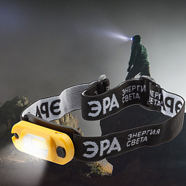 Фонарь светодиодный   3Вт COB GA-801 Практик налобный аккумулятор с USB 4 режима Б0030186 ЭРА Фонарь светодиодный   3Вт COB GA-801 Практик налобный аккумулятор с USB 4 режима Б0030186 ЭРА