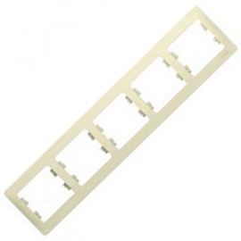 Рамка для розеток и выключателей 5 постов GLOSSA горизонтальная бежевый GSL000205 Systeme Electric Рамка для розеток и выключателей 5 постов GLOSSA горизонтальная бежевый GSL000205 Systeme Electric