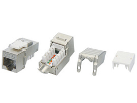 Вставка Keystone Jack RJ-45(8P8C), категория 5e, экранированная KJ9-8P8C-C5e-90-SH-F-WH Hyperline Вставка Keystone Jack RJ-45(8P8C), категория 5e, экранированная KJ9-8P8C-C5e-90-SH-F-WH Hyperline
