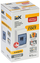 Бокс пластиковый ЩРН-П- 4 IP41 навесной KREPTA 3, 200х112х92 MKP12-N-04-40-20 /уп.20шт/ IEK Бокс пластиковый ЩРН-П- 4 IP41 навесной KREPTA 3, 200х112х92 MKP12-N-04-40-20 /уп.20шт/ IEK