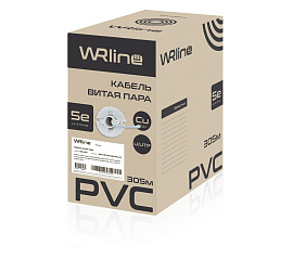 Витая пара неэкранированная U/UTP кат.5e 4x2x0,50 (24 AWG) PVC нг(А)-LS Серая одножильная внутренняя WR-UTP-4P-C5E-PVC-GY WRline 505749 Витая пара неэкранированная U/UTP кат.5e 4x2x0,50 (24 AWG) PVC нг(А)-LS Серая одножильная внутренняя WR-UTP-4P-C5E-PVC-GY WRline 505749