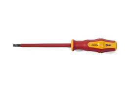 Отвертка диэлектрическая шлицевая SL 5.5х125 "Профи" КВТ 78610 Отвертка диэлектрическая шлицевая SL 5.5х125 "Профи" КВТ 78610