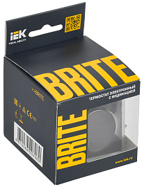 BRITE С/У черный Термостат электронный с индикацией ТС10-1-БрЧ BR-RT11-K02 IEK BRITE С/У черный Термостат электронный с индикацией ТС10-1-БрЧ BR-RT11-K02 IEK