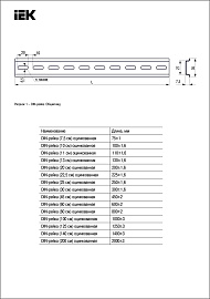 DIN-рейка (дин-рейка) 250 мм оцинкованная (YDN10-0025) IEK DIN-рейка (дин-рейка) 250 мм оцинкованная (YDN10-0025) IEK