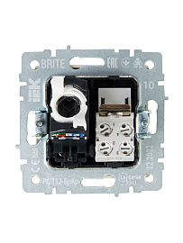 Розетка  двойная RJ11+RJ45 кат.5E РК/Т12-БрКр бежевый  BRITE  BR-KT20-O-1-K10 IEK Розетка  двойная RJ11+RJ45 кат.5E РК/Т12-БрКр бежевый  BRITE  BR-KT20-O-1-K10 IEK