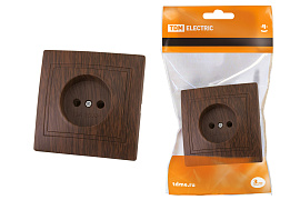 Розетка 2П Таймыр 10А 250В "ЭКО" бук SQ1814-0311 TDM Розетка 2П Таймыр 10А 250В "ЭКО" бук SQ1814-0311 TDM