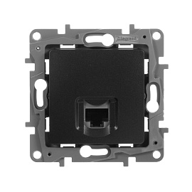 Розетка RJ45 компьютерная Etika cat.5e UTP антрацит 672641 Legrand Розетка RJ45 компьютерная Etika cat.5e UTP антрацит 672641 Legrand