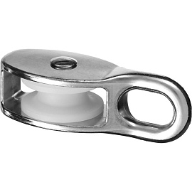 Блок  одинарный  (нейлон.шкив) 50мм (трос 12мм) цинк Блок  одинарный  (нейлон.шкив) 50мм (трос 12мм) цинк