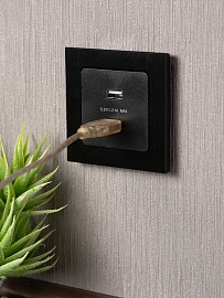 Розетка 2 USB Стокгольм скрытой установки 2,1А+2,1А механизм черный EZR16-028-10-2USB EKF PROxima Розетка 2 USB Стокгольм скрытой установки 2,1А+2,1А механизм черный EZR16-028-10-2USB EKF PROxima