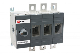Рубильник 160A 3P без рукоятки управления TwinBlock tb-s-160-3p EKF Рубильник 160A 3P без рукоятки управления TwinBlock tb-s-160-3p EKF