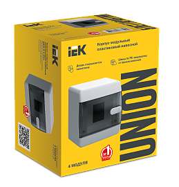 Бокс пластиковый ЩРН-П- 4 IP41 навесной UNION Compact черн. пр. дв. 150х124х103 UIC-KP12-N-04-41-K01 /уп.8шт/ IEK Бокс пластиковый ЩРН-П- 4 IP41 навесной UNION Compact черн. пр. дв. 150х124х103 UIC-KP12-N-04-41-K01 /уп.8шт/ IEK