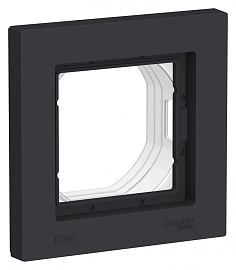 Рамка для розеток и выключателей 1 пост Atlasdesign Aqua IP44 карбон ATN441001 Systeme Electric Рамка для розеток и выключателей 1 пост Atlasdesign Aqua IP44 карбон ATN441001 Systeme Electric