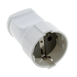 Гнездо штепсельное  с заземлением белое 16А 250В (ASG16-10)  EKF Гнездо штепсельное  с заземлением белое 16А 250В (ASG16-10)  EKF