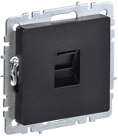 Розетка компьютерная RJ45 кат.5E РК10-БрЧ черный BR-K10-1-K02 BRITE  IEK Розетка компьютерная RJ45 кат.5E РК10-БрЧ черный BR-K10-1-K02 BRITE  IEK