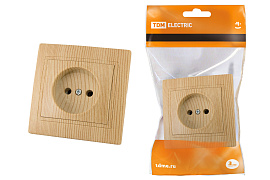 Розетка 2П Таймыр 10А 250В "ЭКО" сосна SQ1814-0211 TDM Розетка 2П Таймыр 10А 250В "ЭКО" сосна SQ1814-0211 TDM