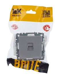 Розетка компьютерная RJ45 кат.5E алюминий мех-м BRITE РК10-БрА BR-K10-1-K47 IEK Розетка компьютерная RJ45 кат.5E алюминий мех-м BRITE РК10-БрА BR-K10-1-K47 IEK