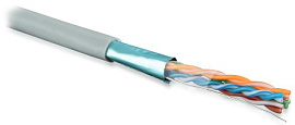 Кабель витая пара экранированная F/UTP кат.5e 4x2x0,51 (24 AWG) PVC Серая одножильная внутренняя FUTP4-C5E-S24-IN-PVC-GY-305 Hyperline Кабель витая пара экранированная F/UTP кат.5e 4x2x0,51 (24 AWG) PVC Серая одножильная внутренняя FUTP4-C5E-S24-IN-PVC-GY-305 Hyperline