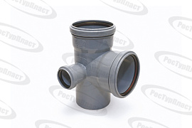 Крестовина канализационная двухплоскостная 110/110/50 угол 87 левая РосТурПласт 11314/36540 Крестовина канализационная двухплоскостная 110/110/50 угол 87 левая РосТурПласт 11314/36540