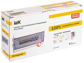 Бокс пластиковый ЩРВ-П-18 IP41 встраив. PRIME, 210х415х100 MKP82-V-18-41-10, IEK Бокс пластиковый ЩРВ-П-18 IP41 встраив. PRIME, 210х415х100 MKP82-V-18-41-10, IEK