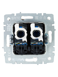 Розетка комп.+комп. RJ45+RJ45 кат.5E бежевый мех-м BRITE РК10-2-БрКр BR-K20-1-K10 IEK Розетка комп.+комп. RJ45+RJ45 кат.5E бежевый мех-м BRITE РК10-2-БрКр BR-K20-1-K10 IEK