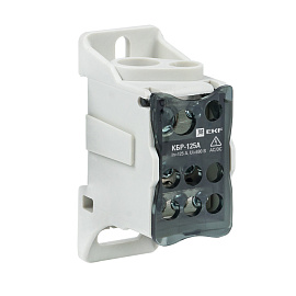 Блок распределительный (КРОСС)  крепеж на монтажную панель и DIN рейку КБР-125A EKF Блок распределительный (КРОСС)  крепеж на монтажную панель и DIN рейку КБР-125A EKF
