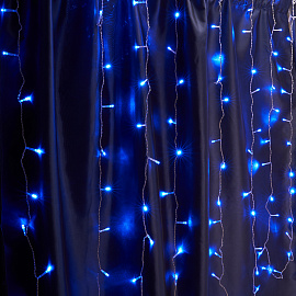 Гирлянда Занавес 3х3м 480Led синий свет прозрачный провод 3м IP44 CL24 41628 Feron Гирлянда Занавес 3х3м 480Led синий свет прозрачный провод 3м IP44 CL24 41628 Feron