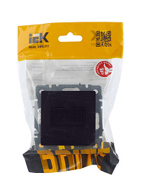 Розетка  двойная RJ11+RJ45 кат.5E РК/Т12-БрЧ черный BRITE  BR-KT20-O-1-K02 IEK Розетка  двойная RJ11+RJ45 кат.5E РК/Т12-БрЧ черный BRITE  BR-KT20-O-1-K02 IEK