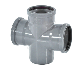 Крестовина канализационная РР-Н серый Дн110х110х110х87 в/к САЗ НСК Крестовина канализационная РР-Н серый Дн110х110х110х87 в/к САЗ НСК