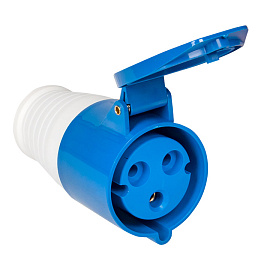 Розетка кабельная силовая переносная 213 2Р+РЕ 16А 220В IP44 (ps-213-16-220) EKF Розетка кабельная силовая переносная 213 2Р+РЕ 16А 220В IP44 (ps-213-16-220) EKF
