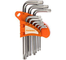 Набор ключей PATRIOT SKТ-9, TORX,T10-T50,CRV, 9 шт 350002004 PATRIOT Набор ключей PATRIOT SKТ-9, TORX,T10-T50,CRV, 9 шт 350002004 PATRIOT