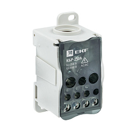 Блок распределительный (КРОСС) крепеж на монтажную панель и DIN рейку  КБР-250 A (plc-kbr250) EKF Блок распределительный (КРОСС) крепеж на монтажную панель и DIN рейку  КБР-250 A (plc-kbr250) EKF