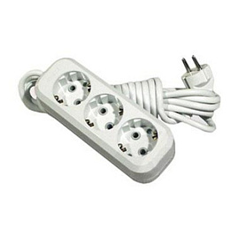 Удлинитель 3 метра 3 гнезда/розетки с заземлением ПВС 3х1 16А 3,5кВт MGP133 Makel Удлинитель 3 метра 3 гнезда/розетки с заземлением ПВС 3х1 16А 3,5кВт MGP133 Makel