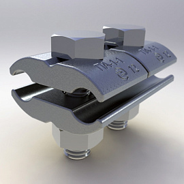 Зажим плашечный ПА-1-1 двух болтовой диаметр провода 5,1-9,0мм Контакт-Электроарматура Зажим плашечный ПА-1-1 двух болтовой диаметр провода 5,1-9,0мм Контакт-Электроарматура