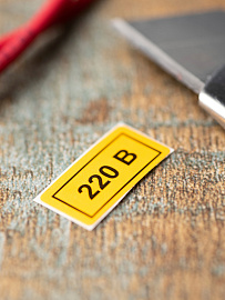 Наклейка "220В" (20х40) EKF PROxima Наклейка "220В" (20х40) EKF PROxima