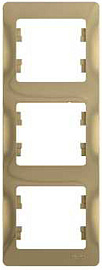 Рамка для розеток и выключателей 3 поста GLOSSA вертикальная титан GSL000407 Systeme Electric Рамка для розеток и выключателей 3 поста GLOSSA вертикальная титан GSL000407 Systeme Electric