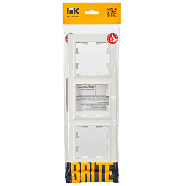 BRITE Рамка 3-м BRITE РУ-3-БрБ бел. IEK BR-M32-K01 BRITE Рамка 3-м BRITE РУ-3-БрБ бел. IEK BR-M32-K01