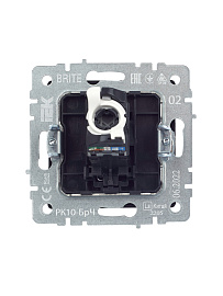 Розетка компьютерная RJ45 кат.5E РК10-БрЧ черный BR-K10-1-K02 BRITE  IEK Розетка компьютерная RJ45 кат.5E РК10-БрЧ черный BR-K10-1-K02 BRITE  IEK