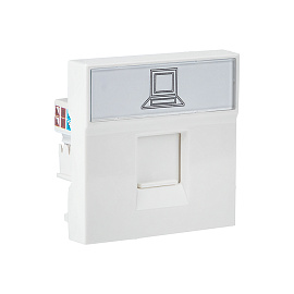 Розетка RJ45 кат. 5e, 2 модуля EKF Розетка RJ45 кат. 5e, 2 модуля EKF