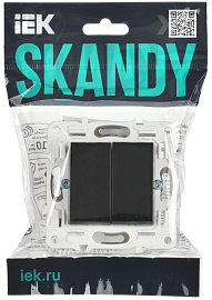 Выключатель 2-клавишный перекрестный 10А SK-V06Bl черный SKANDY SK-V23-0-10-K02 IEK Выключатель 2-клавишный перекрестный 10А SK-V06Bl черный SKANDY SK-V23-0-10-K02 IEK